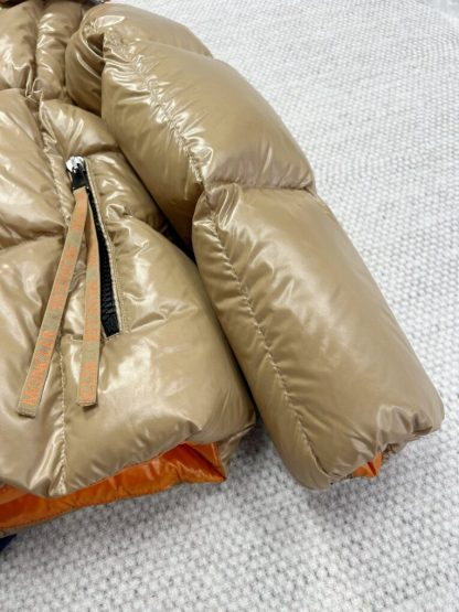 REPLICA MONCLER WOMEN'S PARANA HOODED SHORT DOWN JACKET CAMEL BEIGE #3825 - Image 4