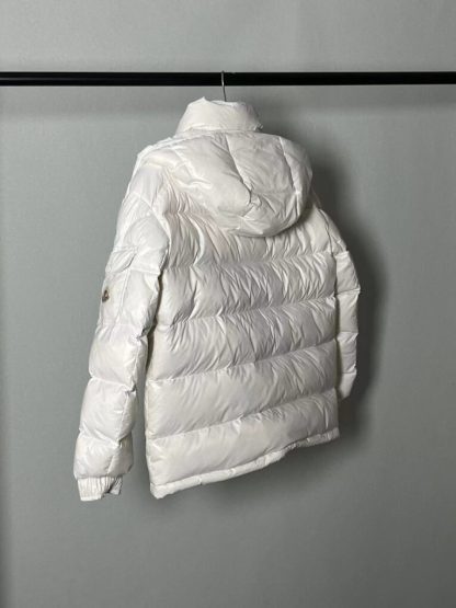 REPLICA MONCLER MAIRE HOODED SHORT DOWN JACKET FOR WOMEN WHITE #3823 - Image 3