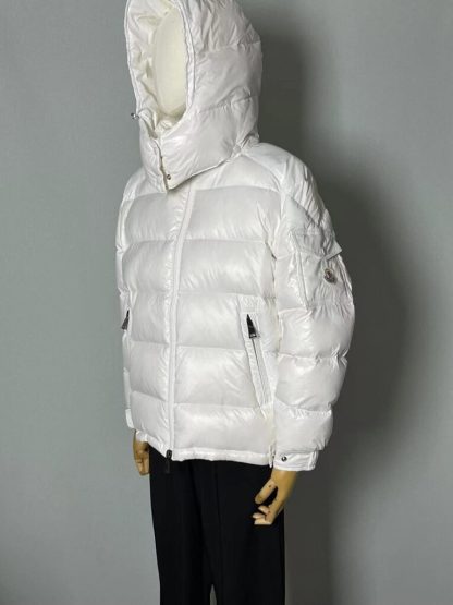 REPLICA MONCLER MAIRE HOODED SHORT DOWN JACKET FOR WOMEN WHITE #3823 - Image 4