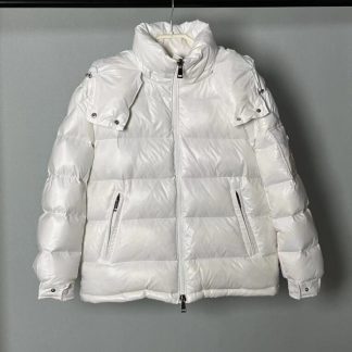 REPLICA MONCLER MAIRE HOODED SHORT DOWN JACKET FOR WOMEN WHITE #3823