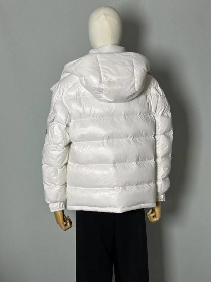REPLICA MONCLER MAIRE HOODED SHORT DOWN JACKET FOR WOMEN WHITE #3823 - Image 5
