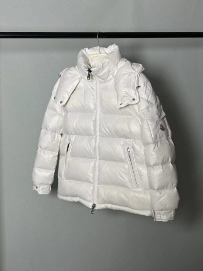 REPLICA MONCLER MAIRE HOODED SHORT DOWN JACKET FOR WOMEN WHITE #3823 - Image 8