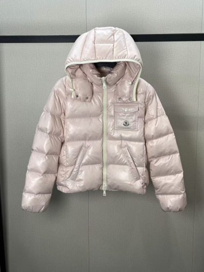 REPLICA MONCLER ANDRO HOODED SHORT DOWN JACKET PINK #3874 - Image 5