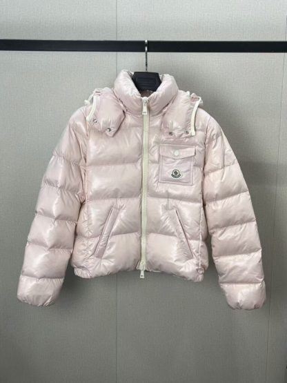 REPLICA MONCLER ANDRO HOODED SHORT DOWN JACKET PINK #3874 - Image 4