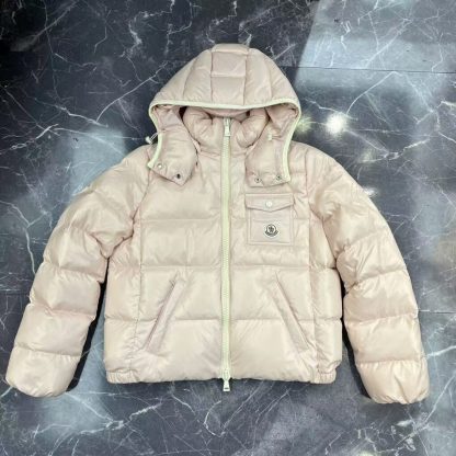 REPLICA MONCLER ANDRO HOODED SHORT DOWN JACKET PINK #3874 - Image 7