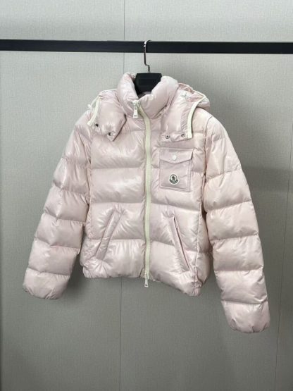 REPLICA MONCLER ANDRO HOODED SHORT DOWN JACKET PINK #3874 - Image 2