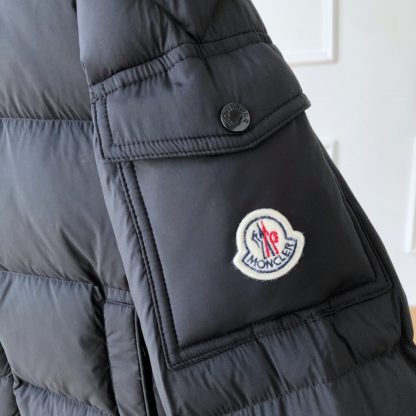 REPLICA MONCLER MEN'S VEZERE FLANNEL SHORT DOWN JACKET BLACK #3761 - Image 12