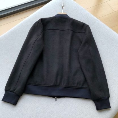  Loro Piana Men's Cashmere LP Ivy Bomber Jacket Black #3901 - Image 7