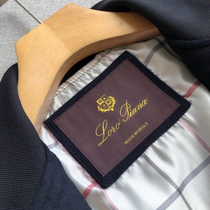  Loro Piana Men's Cashmere LP Ivy Bomber Jacket Navy Blue #3902 - Image 9