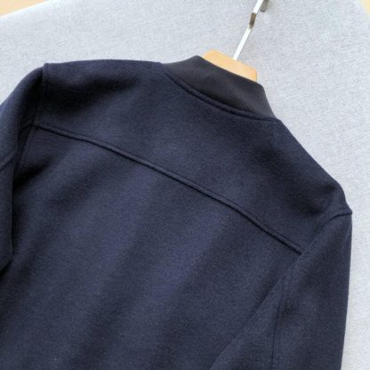  Loro Piana Men's Cashmere LP Ivy Bomber Jacket Navy Blue #3902 - Image 3
