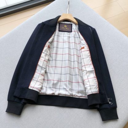  Loro Piana Men's Cashmere LP Ivy Bomber Jacket Navy Blue #3902 - Image 5