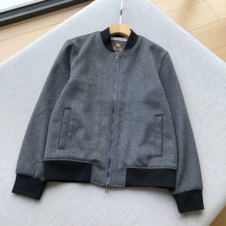 Replica Loro Piana Men's Cashmere LP Ivy Bomber Jacket Gray Melange #3900