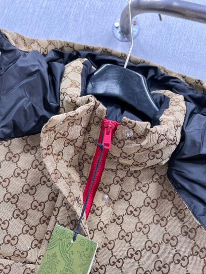 REPLICA GUCCI WOMEN'S GG COTTON CANVAS PUFFER JACKET #3836 - Image 7