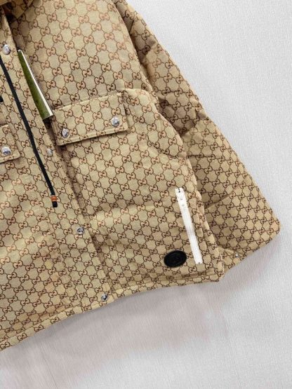REPLICA GUCCI WOMEN'S GG COTTON CANVAS PUFFER JACKET #3836 - Image 11
