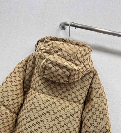 REPLICA GUCCI WOMEN'S GG COTTON CANVAS PUFFER JACKET #3836 - Image 5