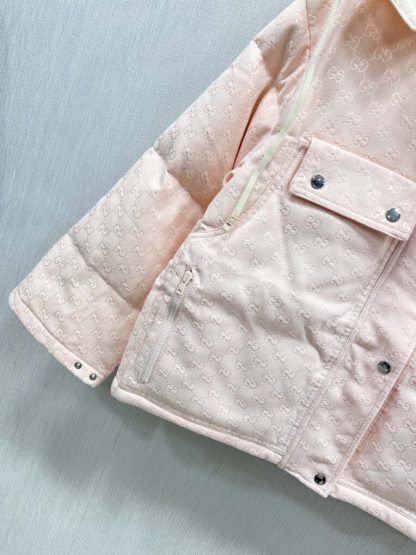 REPLICA GUCCI WOMEN'S GG COTTON CANVAS PUFFER JACKET #3837 - Image 6