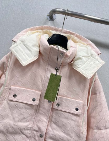 REPLICA GUCCI WOMEN'S GG COTTON CANVAS PUFFER JACKET #3837 - Image 3
