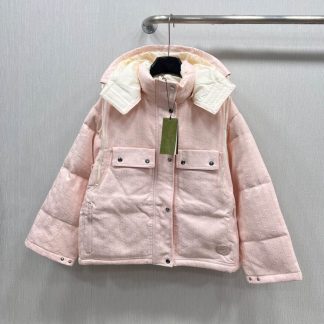 REPLICA GUCCI WOMEN'S GG COTTON CANVAS PUFFER JACKET #3837