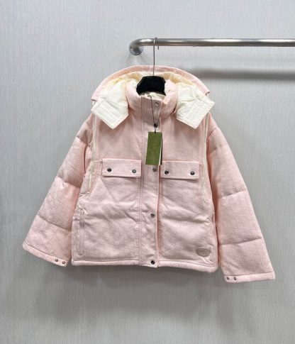 REPLICA GUCCI WOMEN'S GG COTTON CANVAS PUFFER JACKET #3837