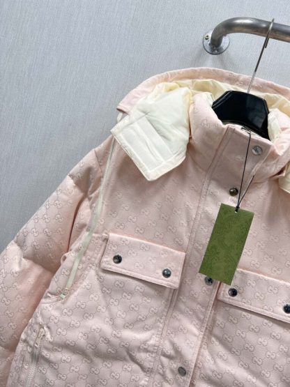 REPLICA GUCCI WOMEN'S GG COTTON CANVAS PUFFER JACKET #3837 - Image 10