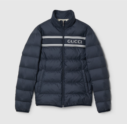 Replica GUCCI MEN'S NAVY NYLON PUFFER DOWN JACKET 794821 #3830