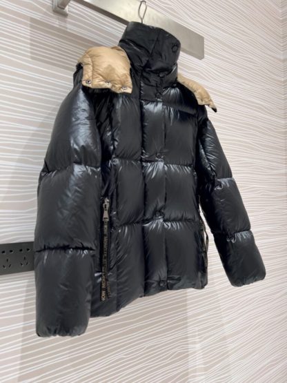 REPLICA MONCLER WOMEN'S PARANA HOODED SHORT DOWN JACKET BLACK #3824 - Image 2
