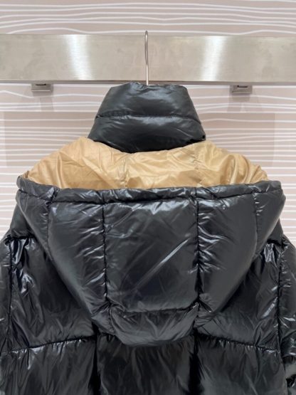REPLICA MONCLER WOMEN'S PARANA HOODED SHORT DOWN JACKET BLACK #3824 - Image 5