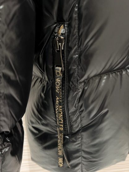REPLICA MONCLER WOMEN'S PARANA HOODED SHORT DOWN JACKET BLACK #3824 - Image 7