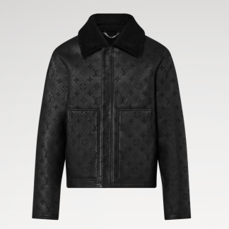 Replica Louis Vuitton Shearling Embossed Monogram Jacket 1AAU2D #4010