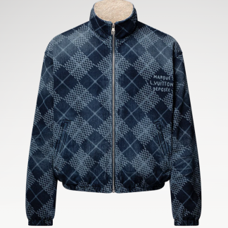 Replica Louis Vuitton Men's Denim Fleece Blouson 1AGINP #4061