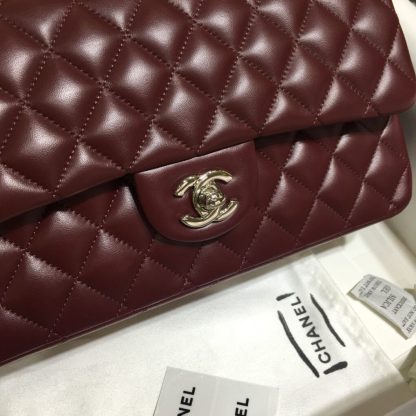 REPLICA CHANEL CLASSIC 11.12 HANDBAG MEDIUM Burgundy #4048 - Image 11