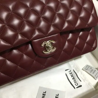 REPLICA CHANEL CLASSIC 11.12 HANDBAG MEDIUM Burgundy #4048 - Image 11