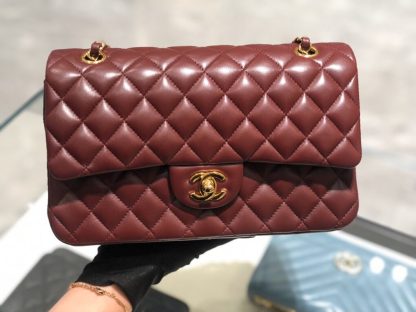 REPLICA CHANEL CLASSIC 11.12 HANDBAG MEDIUM Burgundy #4048