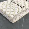 REPLICA CELINE MINI VERTICAL CABAS IN TRIOMPHE CANVAS AND CALFSKIN WITH CELINE PRINT 194372 WHITE #3965 - Image 4
