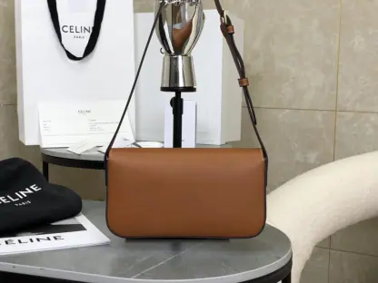 REPLICA CELINE SHOULDER BAG CLAUDE IN NATURAL CALFSKIN TAN #3952 - Image 15