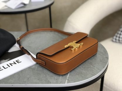 REPLICA CELINE SHOULDER BAG CLAUDE IN NATURAL CALFSKIN TAN #3952 - Image 14