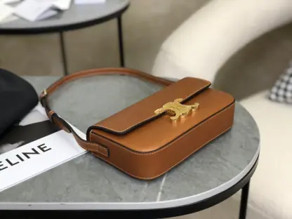 REPLICA CELINE SHOULDER BAG CLAUDE IN NATURAL CALFSKIN TAN #3952 - Image 14