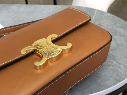 REPLICA CELINE SHOULDER BAG CLAUDE IN NATURAL CALFSKIN TAN #3952 - Image 5