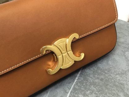 REPLICA CELINE SHOULDER BAG CLAUDE IN NATURAL CALFSKIN TAN #3952 - Image 2