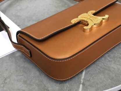 REPLICA CELINE SHOULDER BAG CLAUDE IN NATURAL CALFSKIN TAN #3952 - Image 6