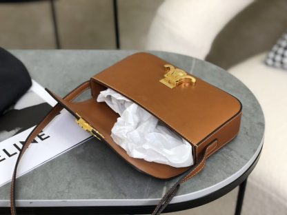 REPLICA CELINE SHOULDER BAG CLAUDE IN NATURAL CALFSKIN TAN #3952 - Image 8