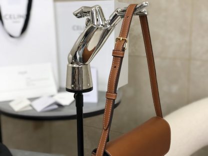 REPLICA CELINE SHOULDER BAG CLAUDE IN NATURAL CALFSKIN TAN #3952 - Image 9