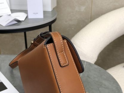 REPLICA CELINE SHOULDER BAG CLAUDE IN NATURAL CALFSKIN TAN #3952 - Image 10