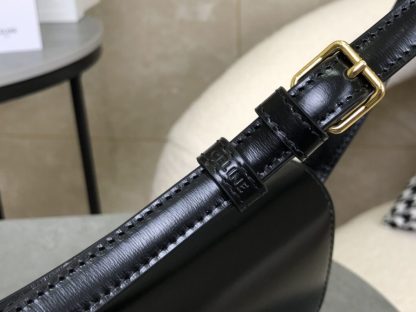 REPLICA CELINE SHOULDER BAG CLAUDE IN SHINY CALFSKIN BLACK #3951 - Image 8