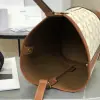 REPLICA CELINE SMALL BUCKET IN TRIOMPHE CANVAS AND CALFSKIN 191442 WHITE #3963 - Image 9