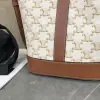 REPLICA CELINE SMALL BUCKET IN TRIOMPHE CANVAS AND CALFSKIN 191442 WHITE #3963 - Image 12