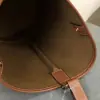 REPLICA CELINE SMALL BUCKET IN TRIOMPHE CANVAS AND CALFSKIN 191442 WHITE #3963 - Image 13
