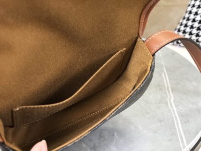 REPLICA CELINE MINI BESACE IN TRIOMPHE CANVAS AND CALFSKIN 196702 TAN #3955 - Image 7