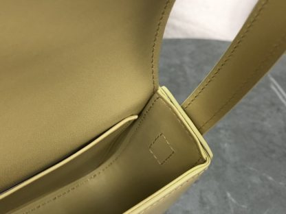 REPLICA CELINE SHOULDER BAG CLAUDE IN NATURAL CALFSKIN 194143 LEMON-YELLOW #3953 - Image 2