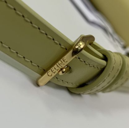 REPLICA CELINE SHOULDER BAG CLAUDE IN NATURAL CALFSKIN 194143 LEMON-YELLOW #3953 - Image 4